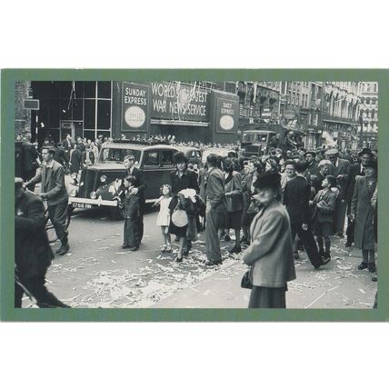 Postcard Fleet Street London VE Day 1945 WW2 Ticker-Tape Nostalgia
