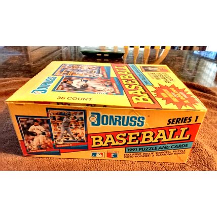 Donruss Series 1 1991 Baseball Cards opened Box 36 Packs Willie Stargell Puzzle