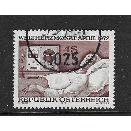 AUSTRIA 1972 WORLD HEART MONTH USED SG1636