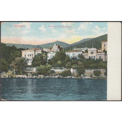 Villenpartie am Nordstrand, Abbazia, 1912- Mehner & Maas AK