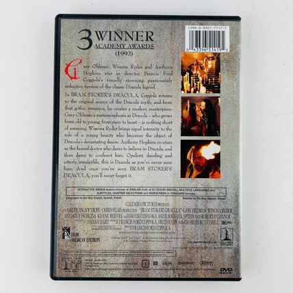 Bram Stoker's Dracula DVD Anthony Hopkins Gary Oldman Keanu Reeves Winona Ryder