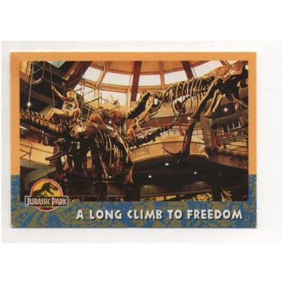 1993 Jurassic Park Universal City Studios Collector Card No.66 Climb to Freedom