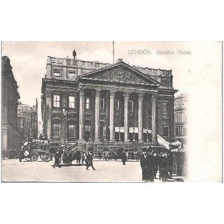 London - Mansion House -Deyring Honnest undivided back postcard