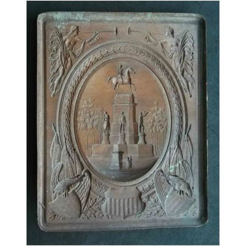 British Made United States Metal Die Struck Washington USA Memorial Plaque