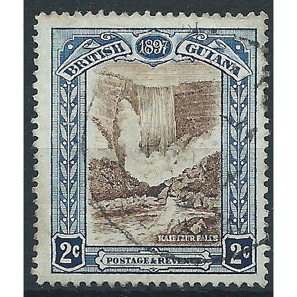 British Guiana 1898 SG218 2c Brown & Blue Fine Used .. .