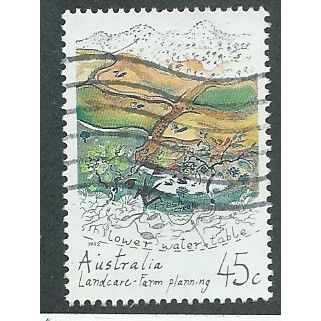 AUS 1992 45c 'LAND CONSERVATION- LOWER WATER TABLE' FINE USED (EBID51-006)