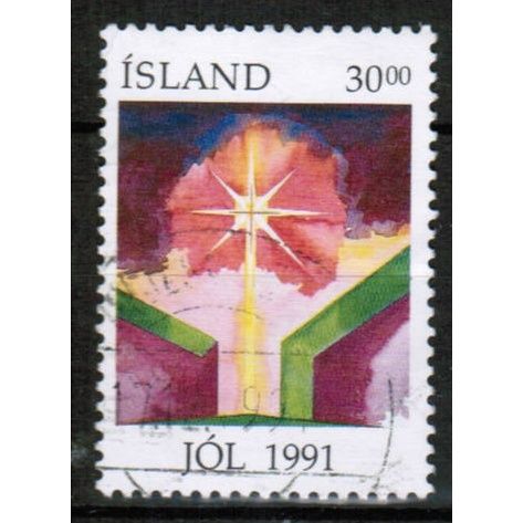 1991 Iceland - Sc# 747 used - Christmas 30.00kr