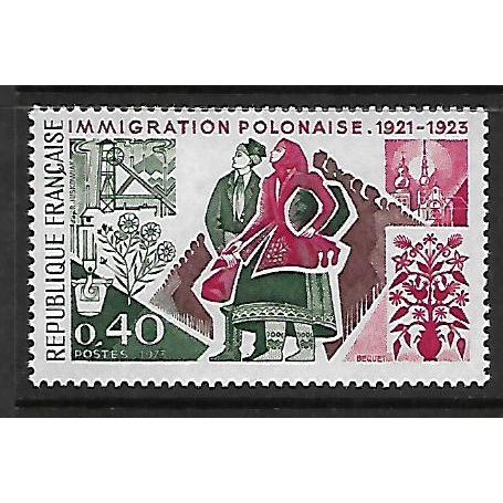 FRANCE 1973 40c ANNIV POLISH IMMIGRATION SG 1984 M / MINT