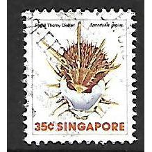 SINGAPORE 1977 SHELLS 35c ROYAL THORNY OR SPINY OYSTER SG 295 FINE USED