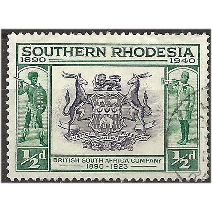 Southern Rhodesia 1940 SG53 1/2d Slate-Violet & Green Very Fine Used . .. .