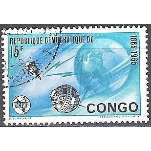 Congo 1965 Michel 230 O Cote (2002) 0.15 € 100 Ans U.I.T. Satellites Cachet rond