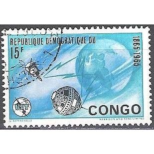 Congo 1965 Michel 230 O Cote (2002) 0.15 € 100 Ans U.I.T. Satellites Cachet rond