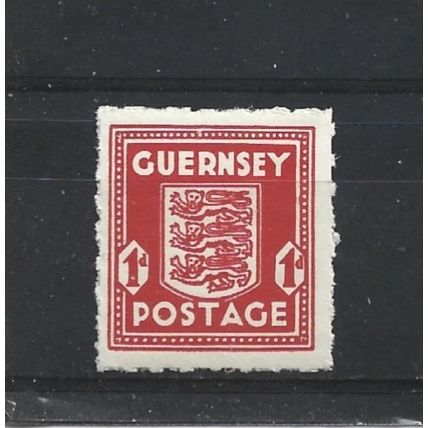 Guernsey.SG2 1d Arms of Guernsey (Scarlet).Mounted Mint.Aug25