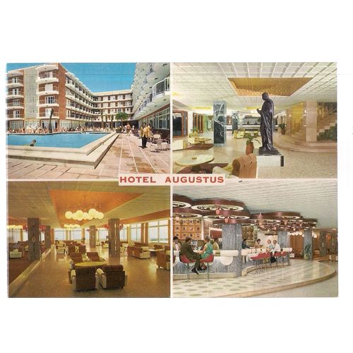 HOTEL AUGUSTUS, COSTA DORADA, TARRAGONA, SPAIN unused vintage postcard =