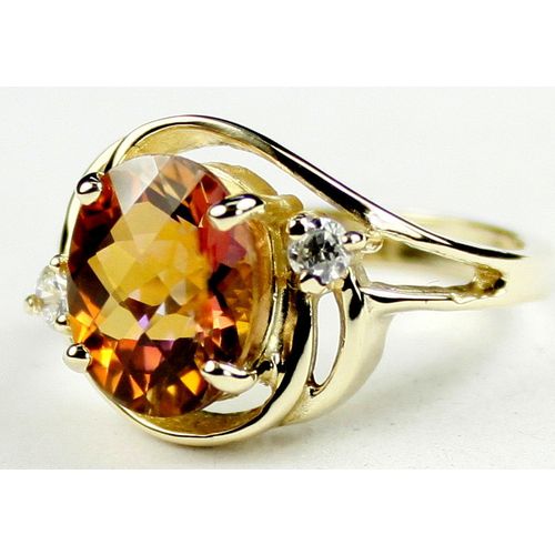 Twilight Fire Topaz, 10KY Gold Ring, R021