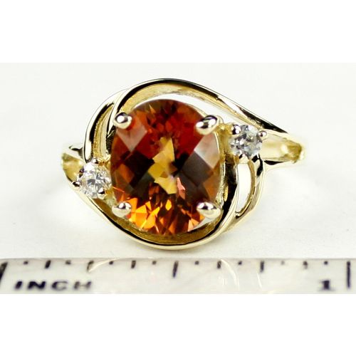 Twilight Fire Topaz, 10KY Gold Ring, R021