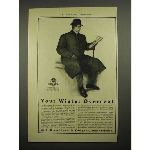 1902 A. B. Kirschbaum & Company Winter Overcoat Ad