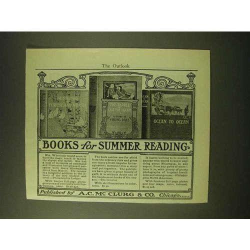 1902 A.C. McClurg & Co. Ad - Books for summer reading