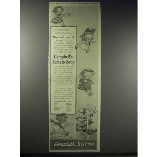 1914 Campbell's Tomato Soup Ad - They Can't Resist It