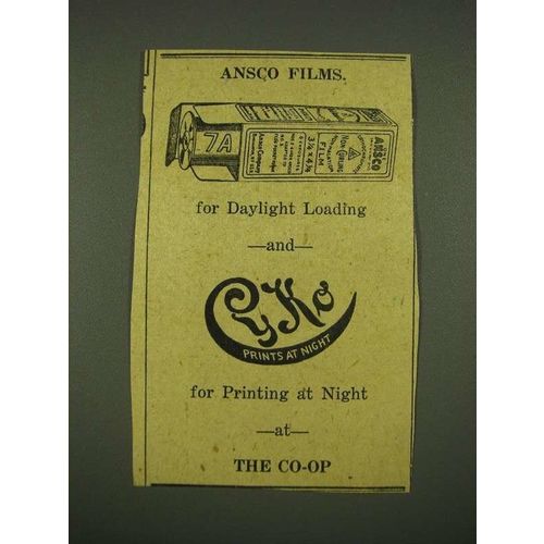1915 Ansco Film Ad - For Daylight Loading