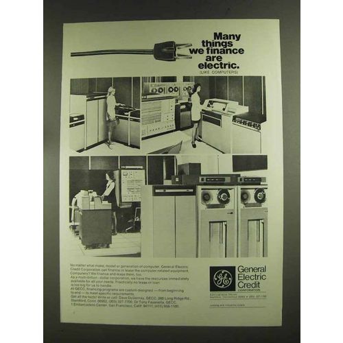 1972 General Electric Credit Corporation Ad - Computers
