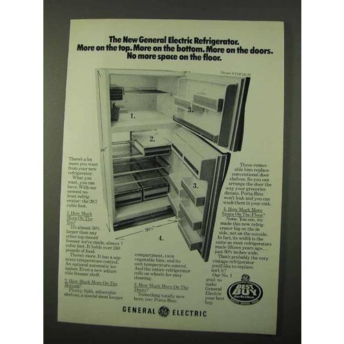 1972 General Electric Model #TBF21CN Refrigerator Ad