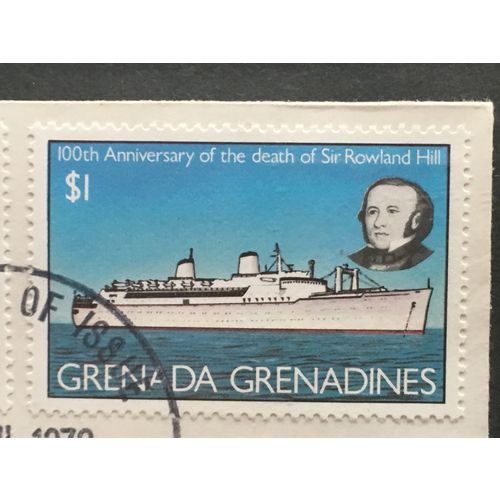 Grenada Grenadines 1979 Rowland Hill $1 Britanis Used SG 333 postage stamp liner