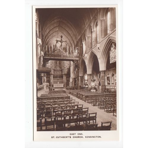 East End of St Cuthbert's Church Kensington Postcard London