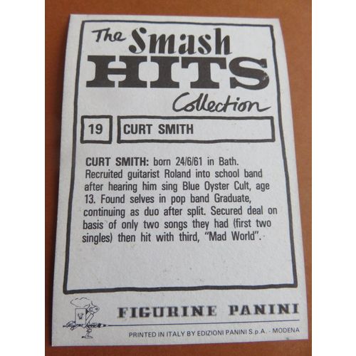 Smash Hits 1984 Panini Sticker No 19 Curt Smith