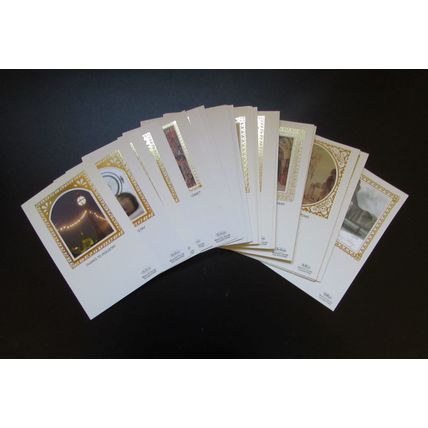 BENHAM PCM - SILK POSTCARD MINT YEAR SET 1986