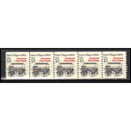 2258 13c Police Wagon Fine MNH Dry Gum PNC 1/5 X3175