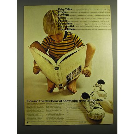 1972 The New Book of Knowledge Advertisement - Kids grow up together