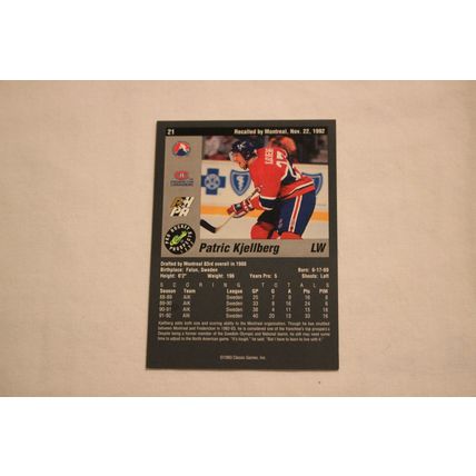 Patric Kjellberg 1993 Classic Pro Hockey Prospects NO. 21