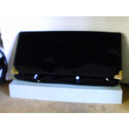 Women's black clutch paton leather