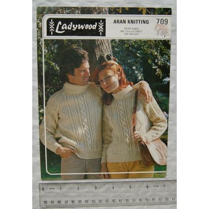 Vintage: Ladywood 709 his & hers sweaters, aran