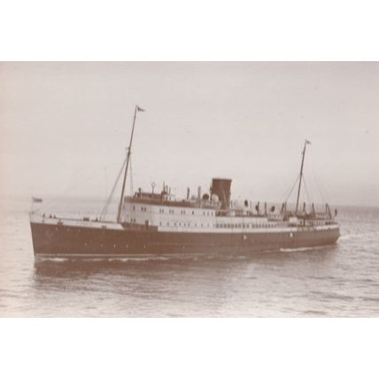 TSS Tynwald IV Ship Maiden Voyage To Douglas Isle Of Man Postcard