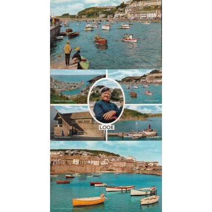 Looe Fisherman Fishing Boat 3x 1960s Postcard s