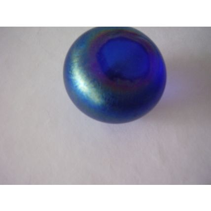 Heron Glass Small Paperweight Iridescent Blue