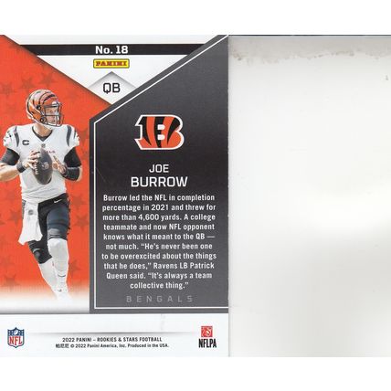 JOE BURROW 2022 AUTOGRAPHED CINCINNATI BENGALS ALL-PRO SUPER BOWL QUARTERBACK