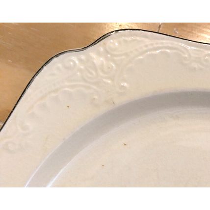 Vintage Papoco Dinner Plates Pink Floral Pattern Circa 1930 By Paden City Set-5