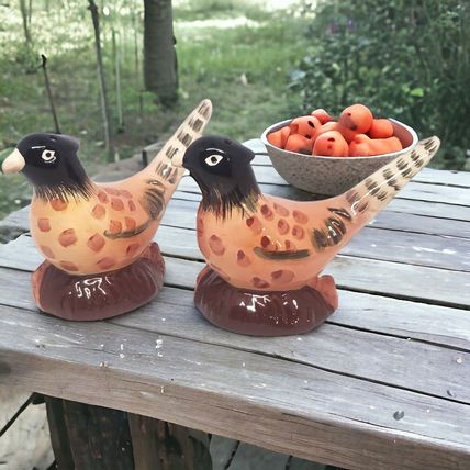 Pheasant Salt & Pepper Shakers - Ceramic - Hand Painted