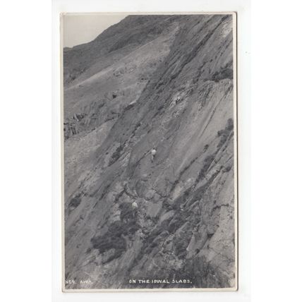 Rock Climbing Idwal Slabs Nant Ffrancon Postcard Wales AWH