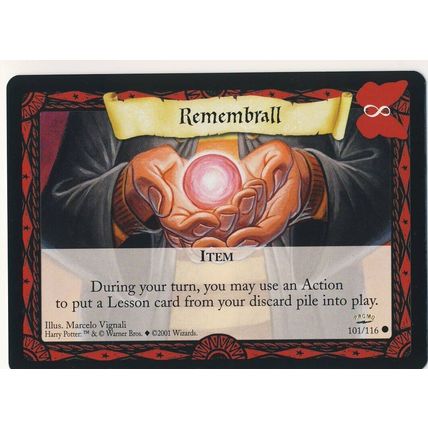 HARRY POTTER TCG BASE SET PROMO CARD REMEMBRALL