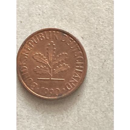 Umlaufmünze Deutschland BRD 2 Pfennig 1990 Münzzeichen D