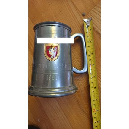British Army pewter glass tankard military REME Royal Electrical+ Mech Engineers