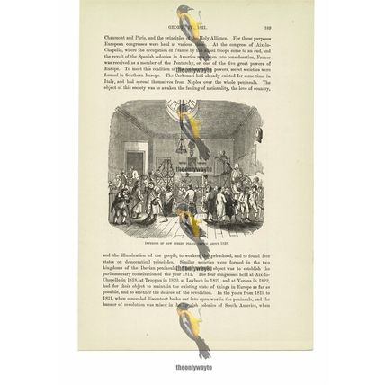 Bow Street Police Office Interior 1820, London, Book Illustration (Print), c1870