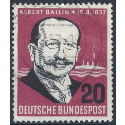 Birth Centenary of Albert Ballin - West Germany 1957 - F H - MiNr 266