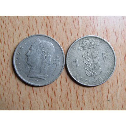 Belgium 1954 1 Franc Belgique (French Text) Coin