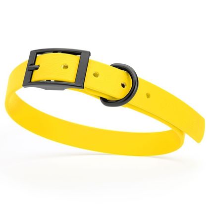 Dog Pet Waterproof Collar - W3/4" x L15"-18" - Lemon Yellow