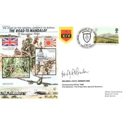 Road To Mandalay Burma Military Colonel HRR Conder OBE WW2 Hand Signed FDC